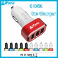 Color Private Mould Factory Car Charger 3 Port 5.2A 10 Colors Available